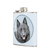 Schipperke Painting - Cute Original Dog Art Heupfles (Links)