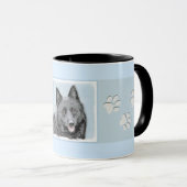 Schipperke Painting - Cute Original Dog Art Mok (Voorkant rechts)