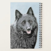 Schipperke Painting - Cute Original Dog Art Planner (Achterkant)