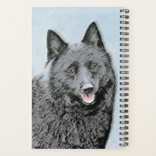 Schipperke Painting - Cute Original Dog Art Planner (Achterkant)