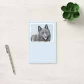 Schipperke Painting - Cute Original Dog Art Post-it® Notes (Kantoor)