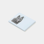 Schipperke Painting - Cute Original Dog Art Post-it® Notes (Schuin)