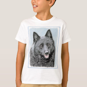 Schipperke Painting - Cute Original Dog Art T-shirt