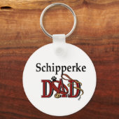 Schipperke papa cadeaus sleutelhanger (Voorkant)