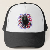Schipperke Patriot Trucker Pet (Voorkant)