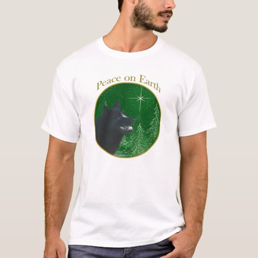 Schipperke Peace T-shirt (Voorkant)