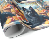 Schipperke Puppy Schilderij Cadeaupapier (Rol Hoek)