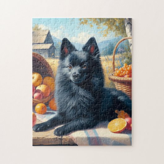  Schipperke Puppy Schilderij Legpuzzel (Verticaal)