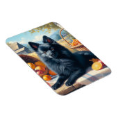 Schipperke Puppy Schilderij Magneet (Rechterzijde)