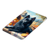 Schipperke Puppy Schilderij Magneet (Linkerzijde)