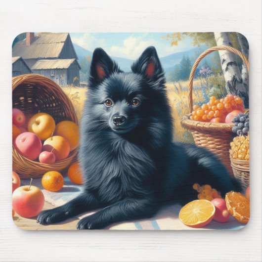 Schipperke Puppy Schilderij Muismat (Voorkant)