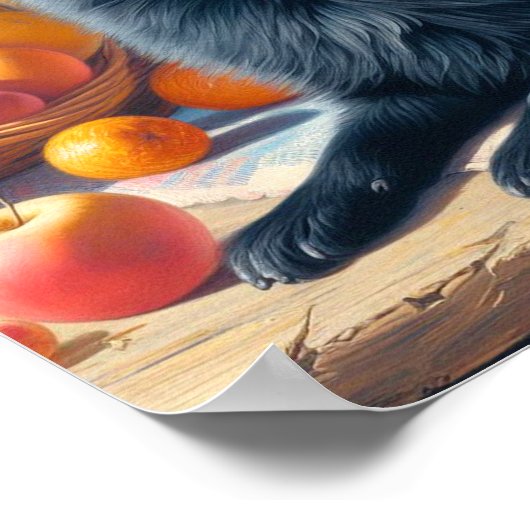  Schipperke Puppy Schilderij Poster (Hoek)