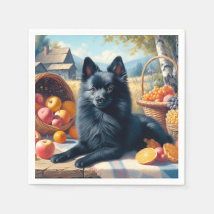  Schipperke Puppy Schilderij Servet