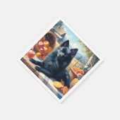 Schipperke Puppy Schilderij Servet (Hoek)