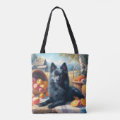 Schipperke Puppy Schilderij Tote Bag (Achterkant)