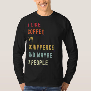 Schipperke Retro Dog en koffie T-shirt