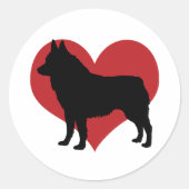Schipperke Ronde Sticker (Voorkant)