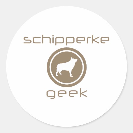 Schipperke Ronde Sticker (Voorkant)