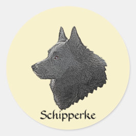 Schipperke Ronde Sticker