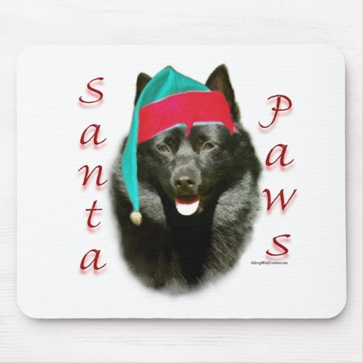 Schipperke Santa Paws Muismat (Voorkant)