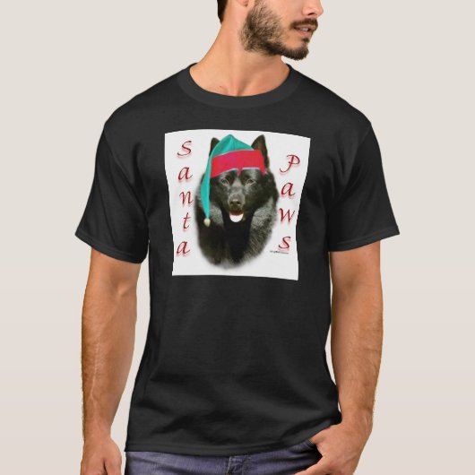 Schipperke Santa Paws T-shirt (Voorkant)