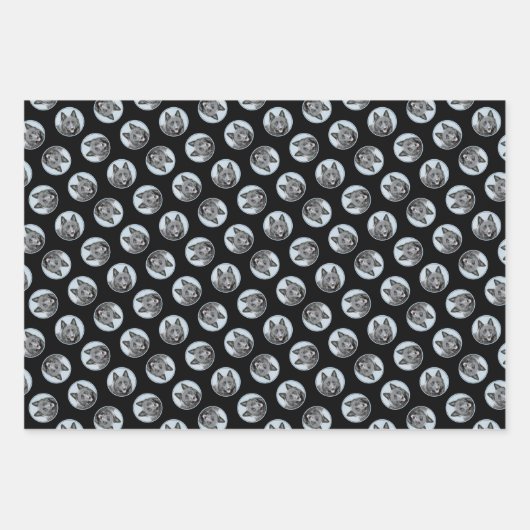 Schipperke Schilderen Zwart Schattige Originele Ho Inpakpapier Vel (Voorkant 3)