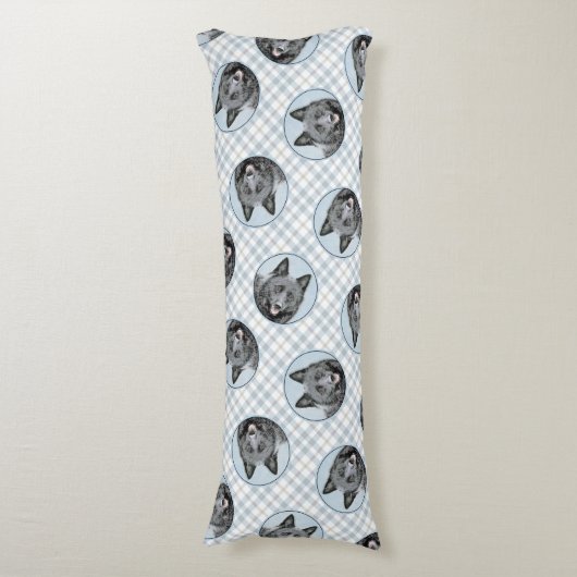 Schipperke Schilderen Zwart Schattige Originele Ho Lichaamskussen (Voorkant Verticaal)