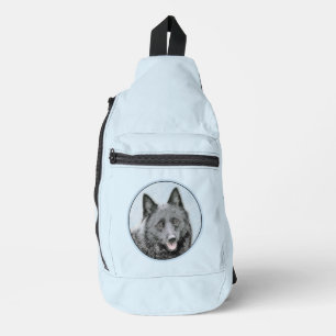 Schipperke Schilderen Zwart Schattige Originele Ho Sling Bag