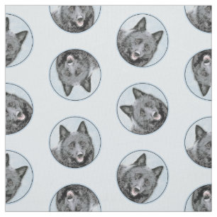 Schipperke Schilderen Zwart Schattige Originele Ho Stof