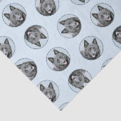 Schipperke Schilderen Zwart Schattige Originele Ho Tissuepapier (Detail)