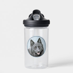Schipperke Schilderij - Mooie Originele Honden Kun Waterfles