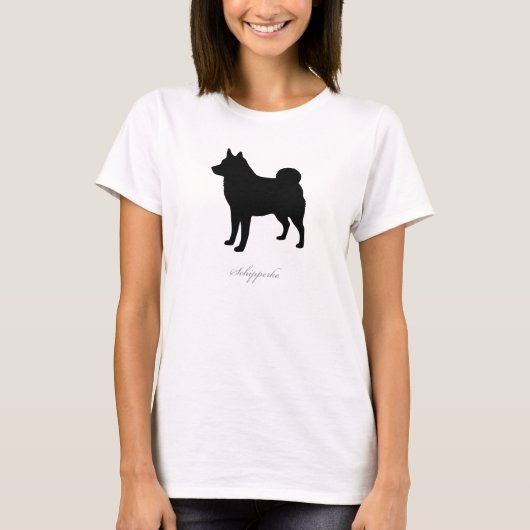 Schipperke T-shirt (zwarte natuurlijke versie) (Voorkant)