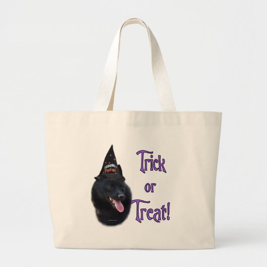 Schipperke Trick Grote Tote Bag (Voorkant)