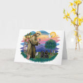 Schipperke (twee) kaart (Gele Bloem)