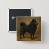 Schipperke Vierkante Button 5,1 Cm (Voorkant /achterkant)