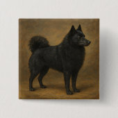 Schipperke Vierkante Button 5,1 Cm (Voorkant)