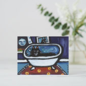 Schipperke-waterbad Briefkaart (Staand voorkant)