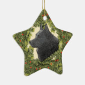 Schipperke Wreath Keramisch Ornament (Rechts)