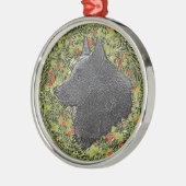 Schipperke Wreath Metalen Ornament (Links)