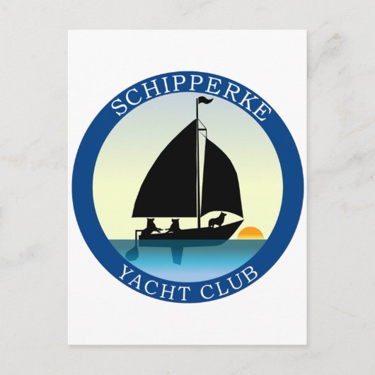 Schipperke Yacht Club Briefkaart (Voorkant)