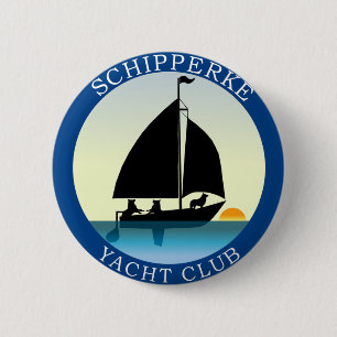 Schipperke Yacht Club Ronde Button 5,7 Cm