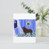 schippertje glimlacht maan briefkaart (Staand voorkant)