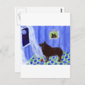 schippertje glimlacht maan briefkaart (Voorkant / Achterkant)