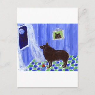 schippertje glimlacht maan briefkaart