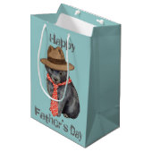 Schippperke Dad Medium Cadeauzakje (Voorkant Gekanteld)