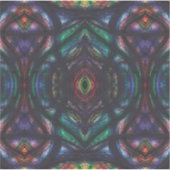 Schism Abstract Dark Rainbow Black Watercolor Art Sticker (Voorkant)