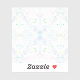 Schism Light Abstract Rainbow White Watercolor Art Sticker