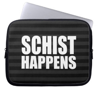 Schist gebeurt laptop sleeve