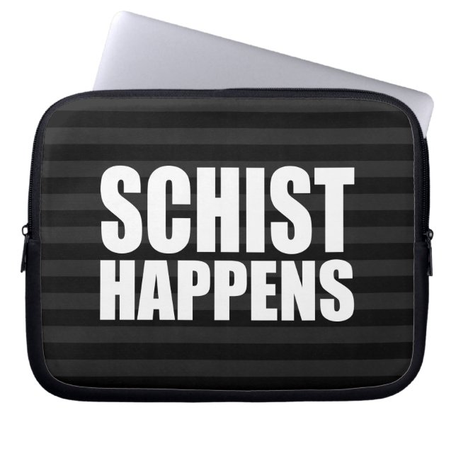 Schist gebeurt laptop sleeve (Voorkant)
