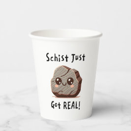 Schist Got Real - Nerdy Rock Pun - Gefeliciteerd/G Papieren Bekers